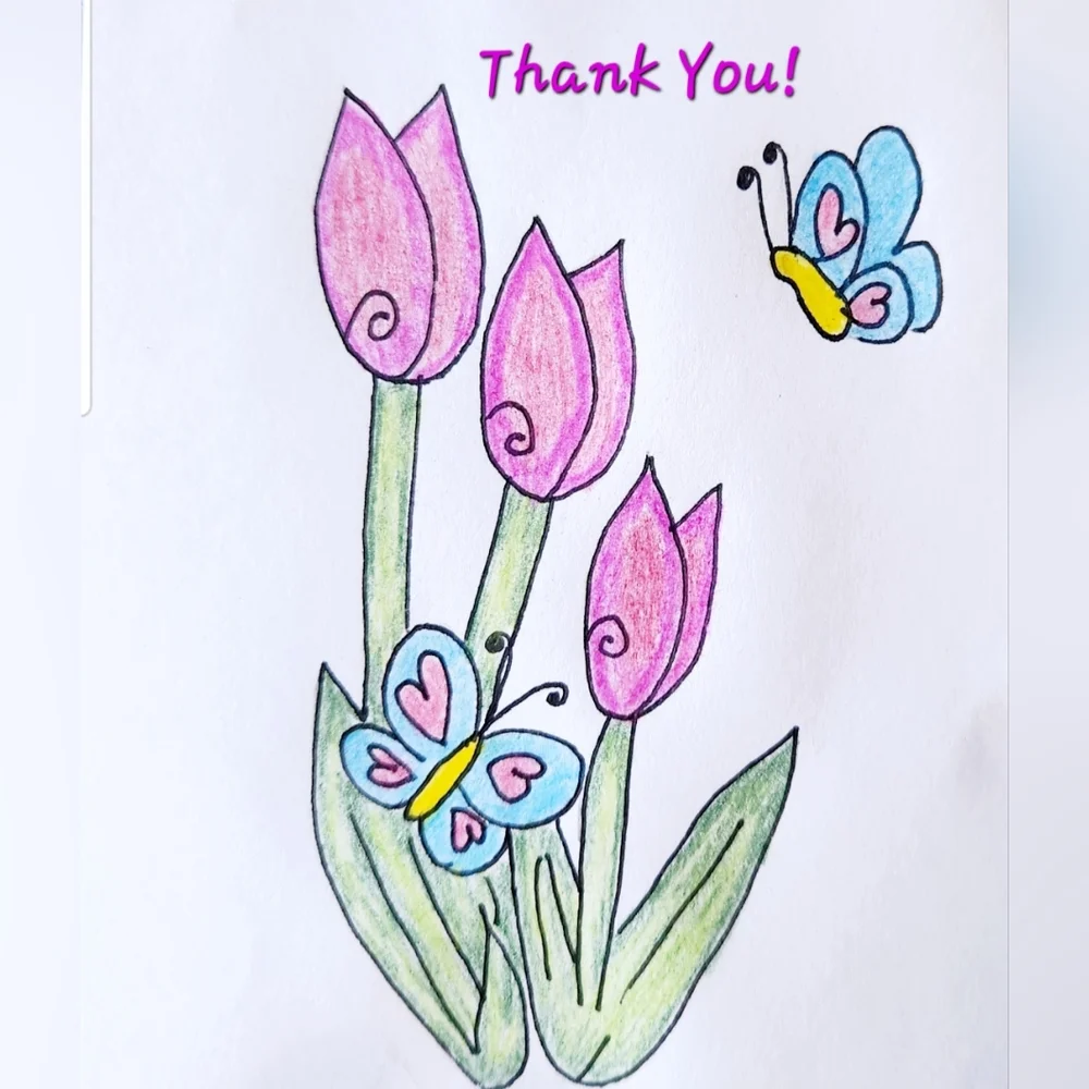 Original Art Work by Seller 50 Count Business Thank You Cards